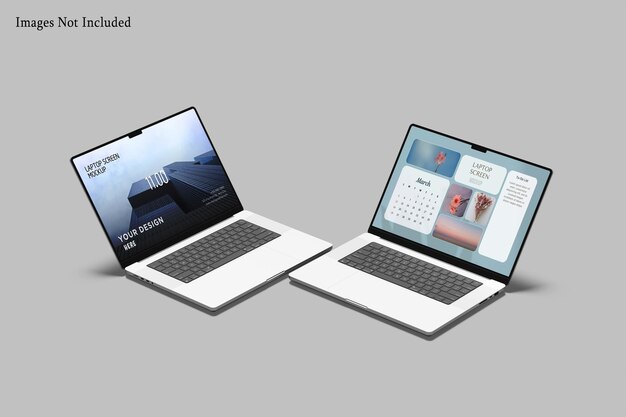Maqueta de pantalla de laptop