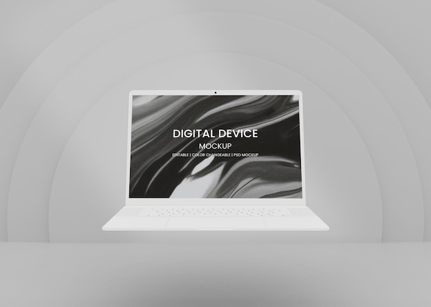 Maqueta de la pantalla del portátil