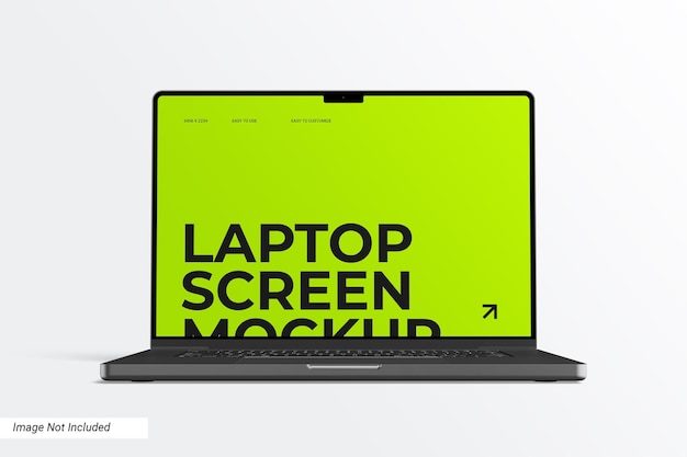 Maqueta de pantalla de portátil