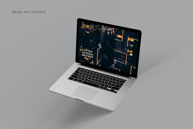 Maqueta de la pantalla del portátil