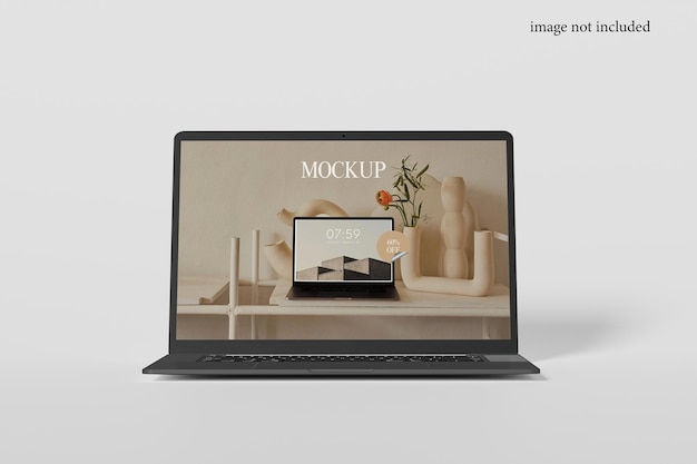 Maqueta de pantalla de portátil