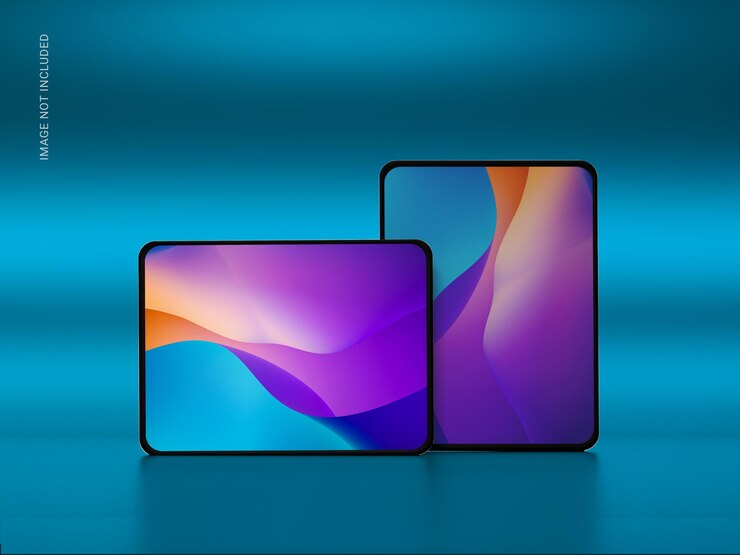 Maqueta de pantalla de tableta i pad moderna
