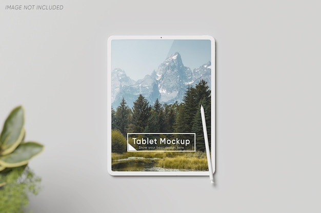 Maqueta de pantalla de tableta minimalista premium psd