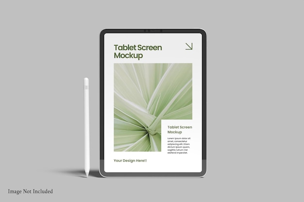 Maqueta de pantalla de la tableta