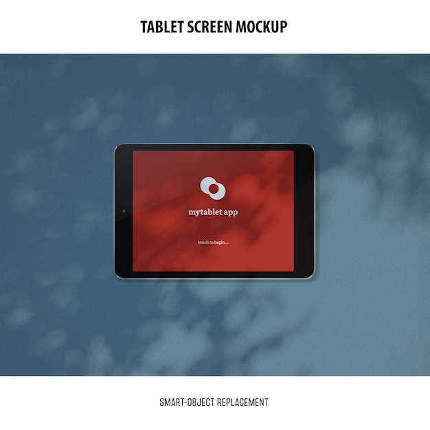 Maqueta de pantalla de tableta