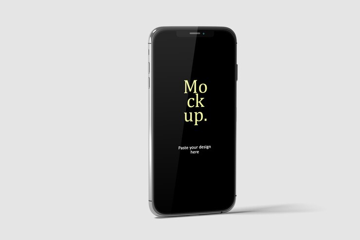 Maqueta de pantalla de teléfono inteligente realista