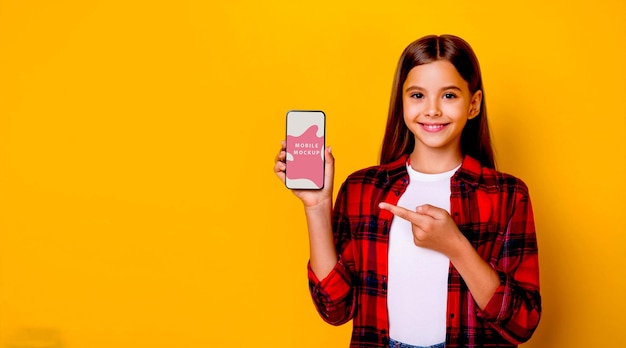Maqueta de pantalla de teléfono móvil en formato PSD