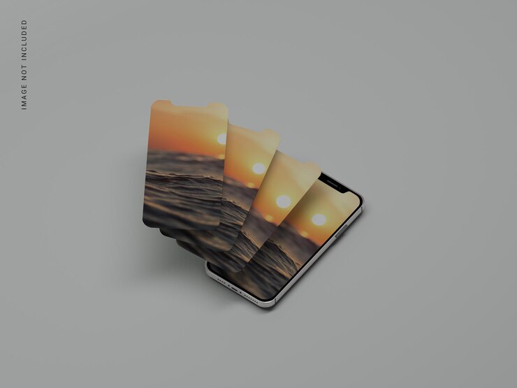 Maqueta de pantalla de teléfono móvil