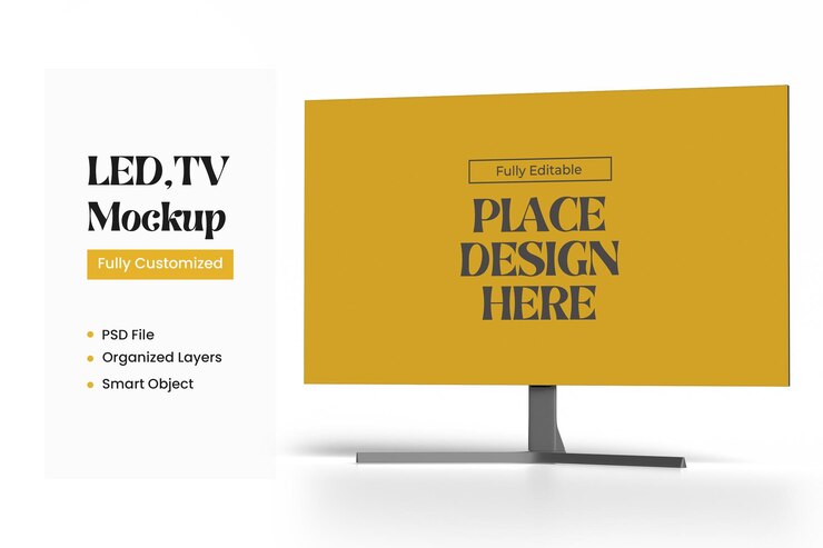 Maqueta de pantalla de la TV en formato PSD