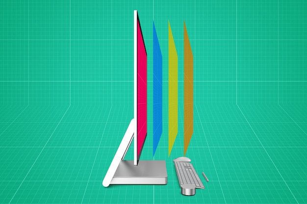 Maqueta de pantallas de computadora