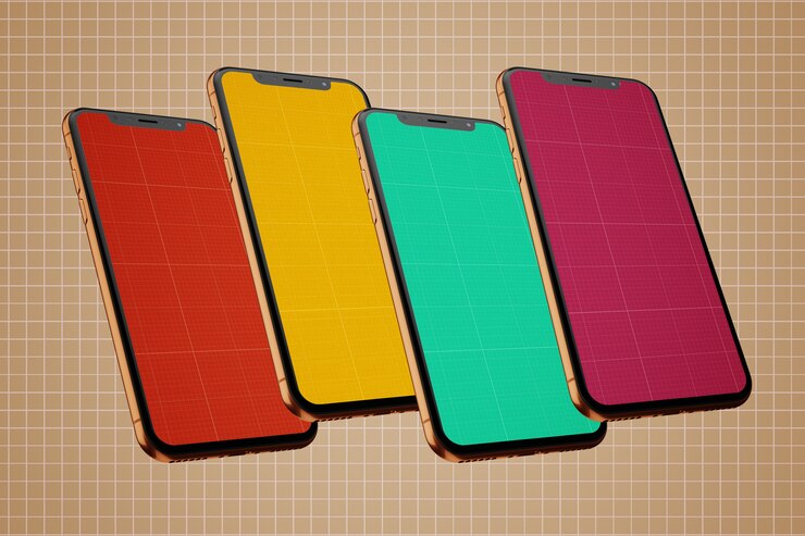 Maqueta de pantallas móviles