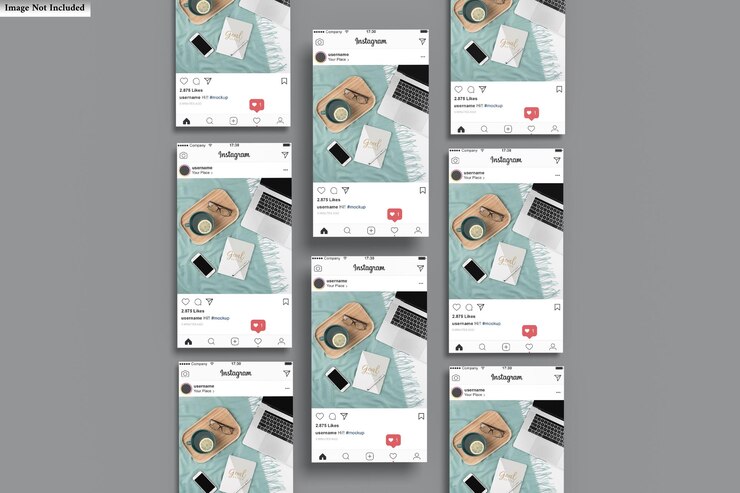 maqueta de papel para publicación en redes sociales