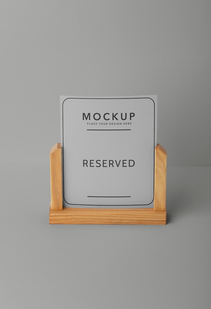 PSD maqueta de papelería para exhibición de mesa.