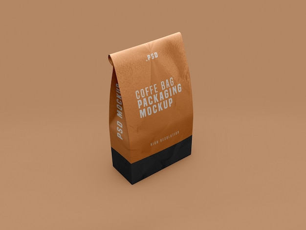 Maqueta de paquete de bolsa de café