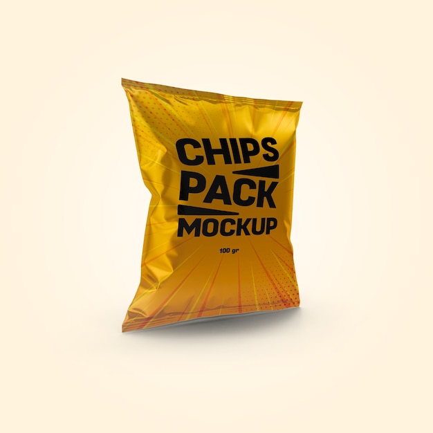 Maqueta de paquete de chips