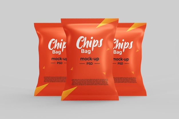 Maqueta de paquete de chips
