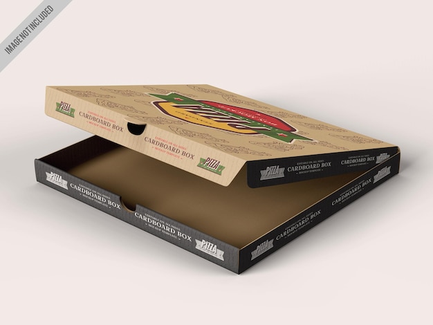 Maqueta de paquete de entrega de pizza