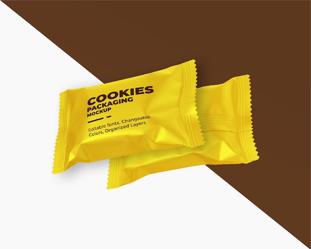 maqueta de paquete de galletas maqueta de paquete de comida maqueta de paquete de chocolate