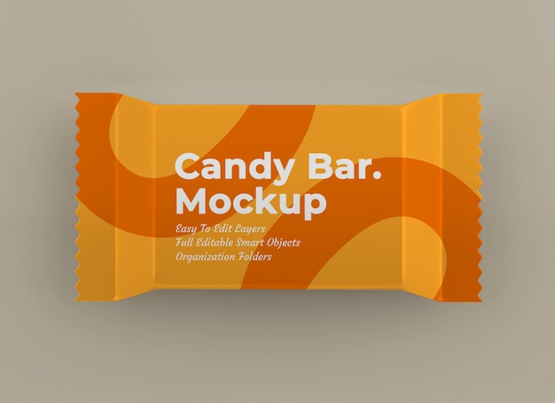 Maqueta de paquete de snack bar