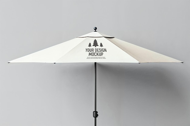 Maqueta de paraguas de playa contra un telón de fondo neutral IA generativa