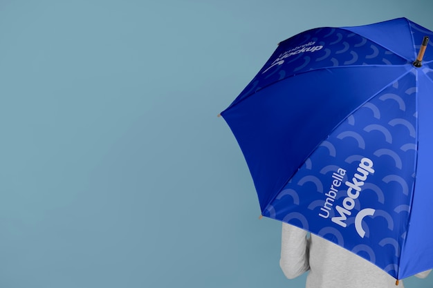 PSD maqueta de paraguas con tela textil