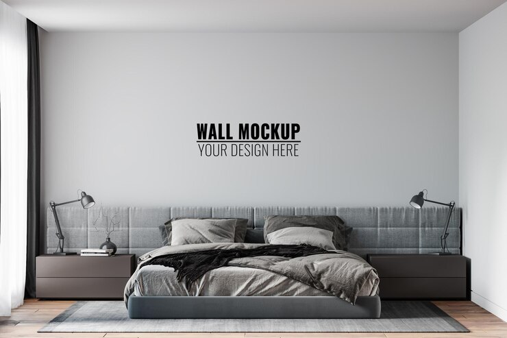 Maqueta de pared en el interior del dormitorio.
