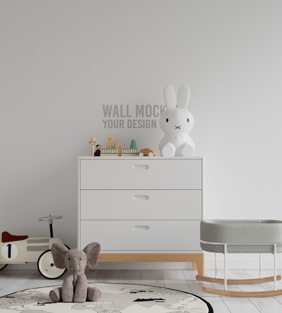 Maqueta de pared interior de sala de juegos para niños