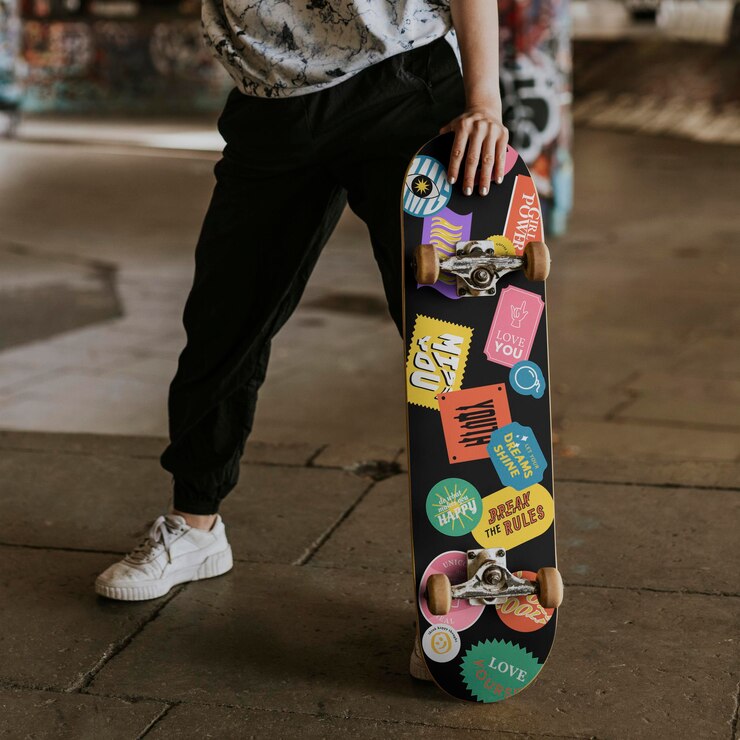 PSD maqueta de patineta producto deportivo personalizable psd