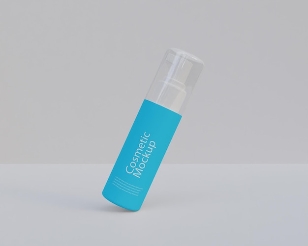 Maqueta de perfume en aerosol cosmético