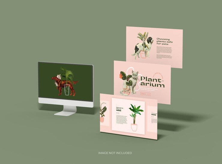 Maqueta personalizable de una tableta blanca sin marca con pantallas intercambiables emergentes 3D Render
