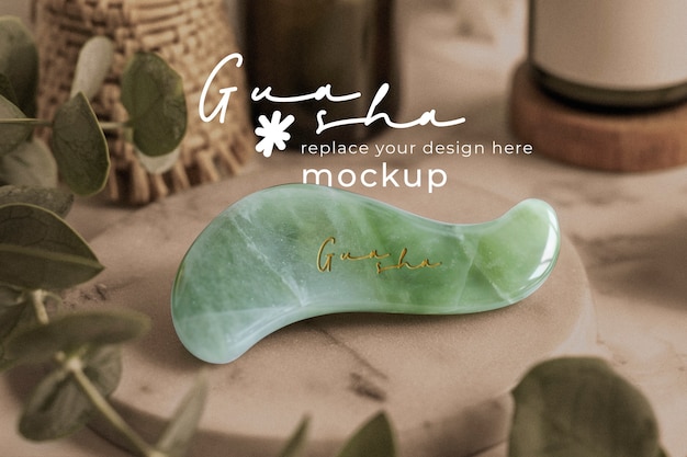 Maqueta de piedra de masaje de gua sha