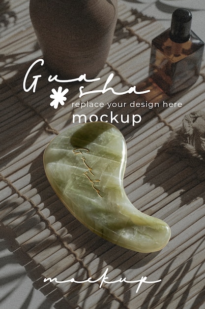 Maqueta de piedra de masaje de gua sha