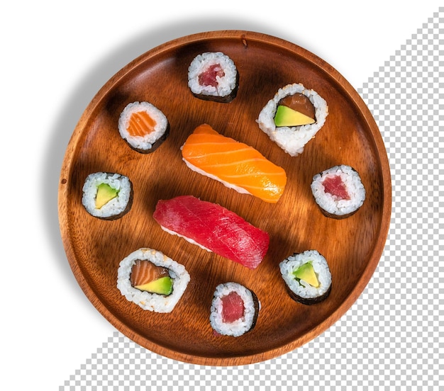 PSD maqueta de plato de sushi maki