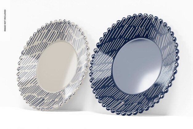 Maqueta de Platos de Inmersión de Porcelana, Inclinados