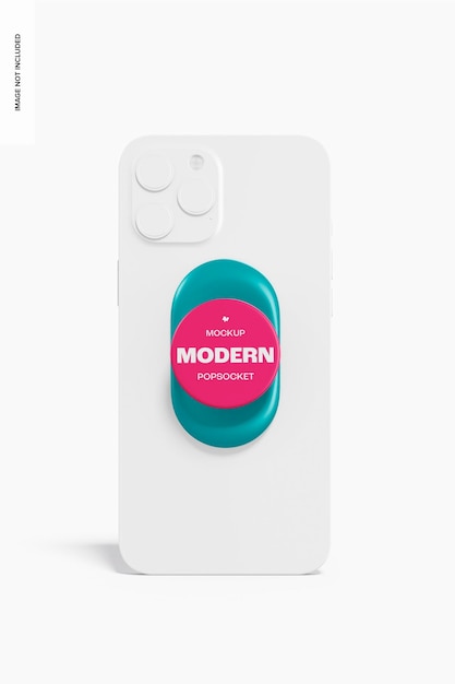 Maqueta de popsocket moderno, vista frontal