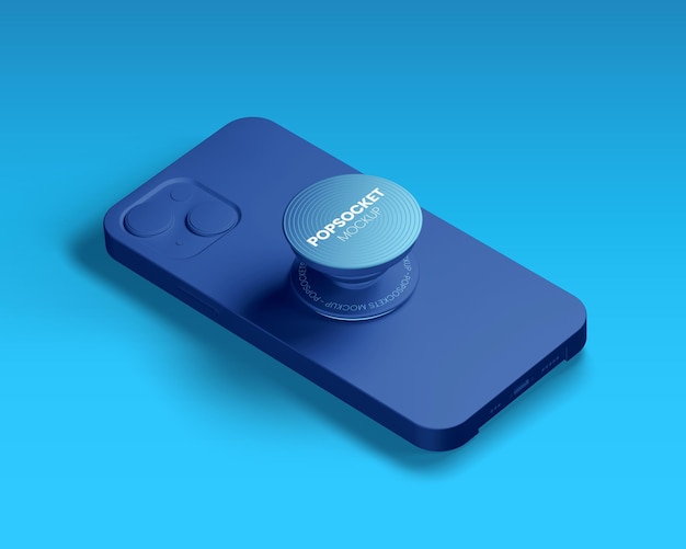 PSD maqueta de popsocket con teléfono