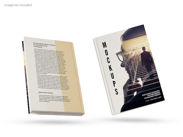 Maqueta de portada de libro por delante y por detrás