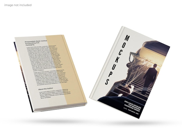 Maqueta de portada de libro por delante y por detrás