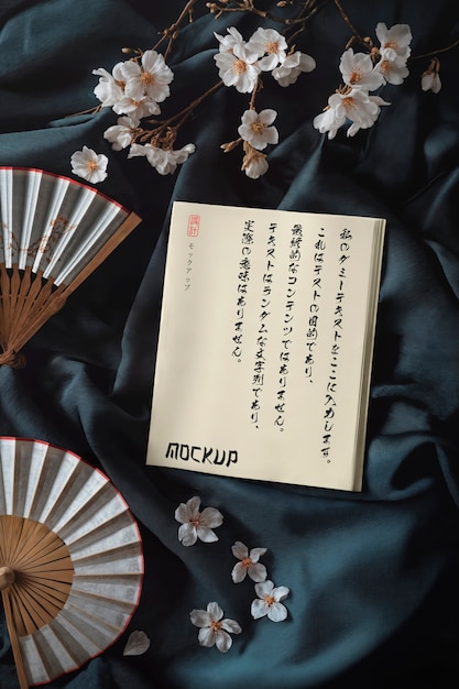 Maqueta de portada de un libro japonés