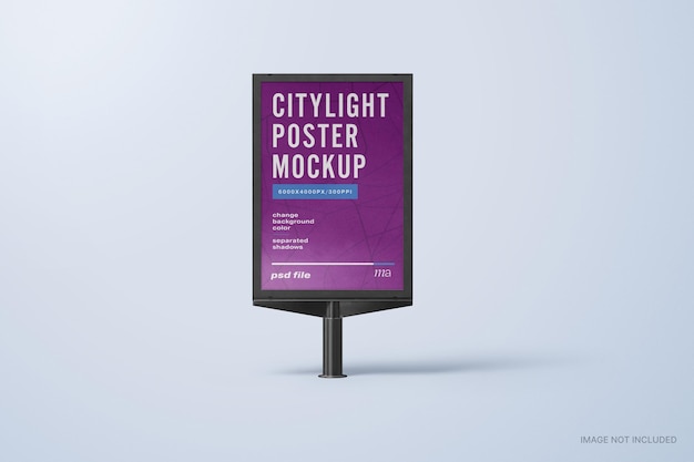 PSD maqueta de póster de citylight