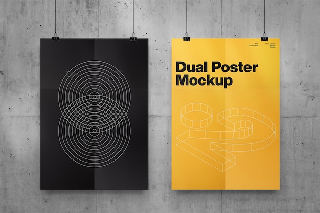 Maqueta de póster doble