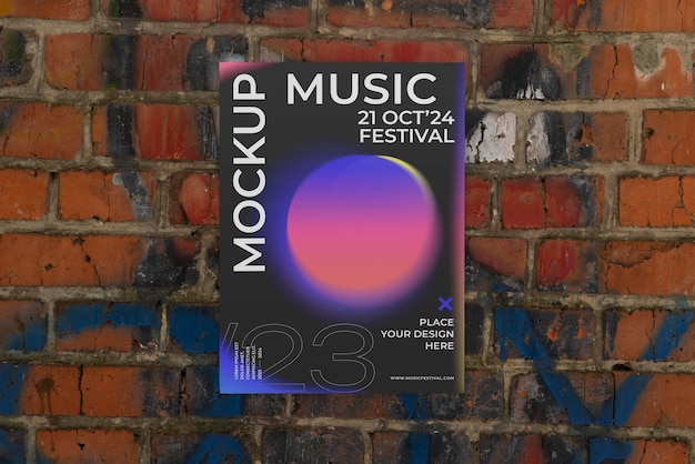 PSD maqueta de póster del festival