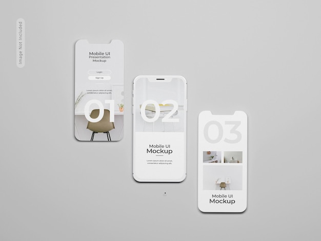 Maqueta de presentación de la aplicación ui ux de teléfono y pantalla