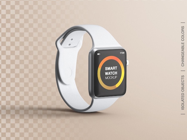 Maqueta de la presentación del diseño de la aplicación de interfaz de pantalla del dispositivo de fitness smartwatch