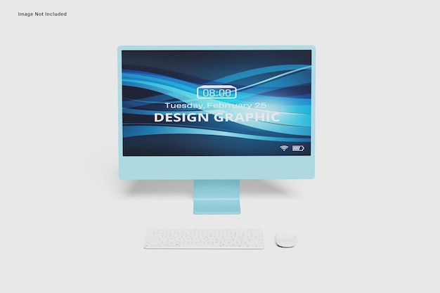 Maqueta de presentación de pantalla iMac