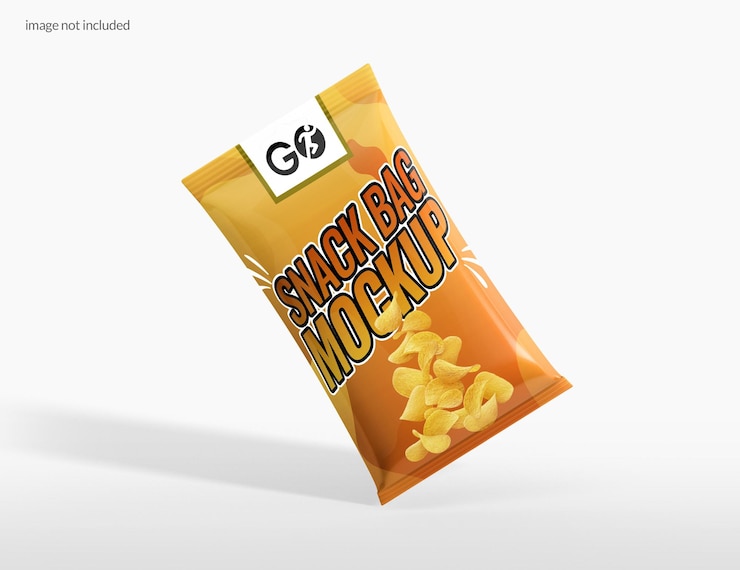 PSD maqueta de producto de bolsa de comida