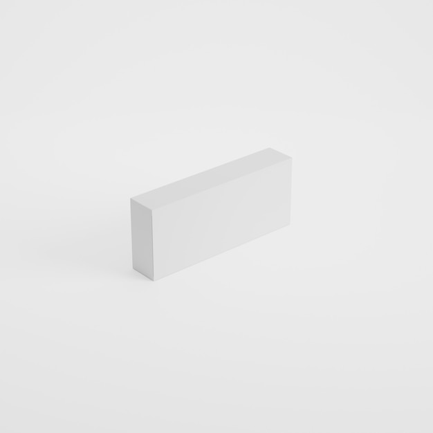 PSD maqueta de producto de embalaje de caja en renderizado 3d