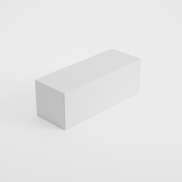 Maqueta de producto de embalaje de caja en renderizado 3d
