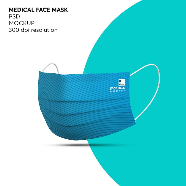 PSD maqueta de protección de mascarilla facial médica