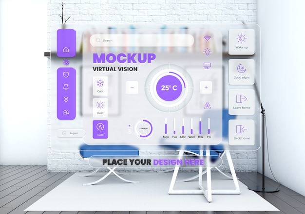 Maqueta de proyección de realidad virtual